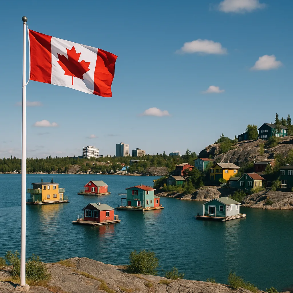 Northwest Territories — Yellowknife, Canadian flag